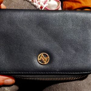 Adrianna Vittadini Black Wallet with Gold Logo
